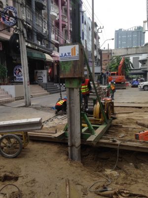 งานตอกเข็มไมโครไพล์ Micropiles