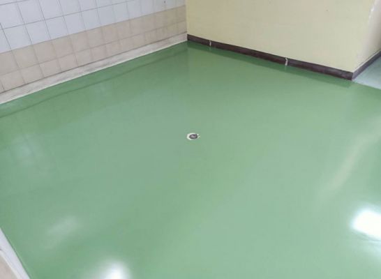 งานซ่อมพื้น ด้วยระบบอิพ็อกซี่เซลเลเวลลิ่ง Epoxy self leveling